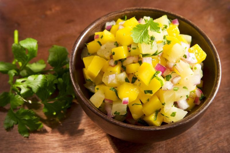 Mango pineapple salsa